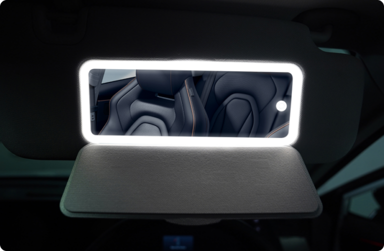 Futuristic Sunvisor With Vanity Mirror Light